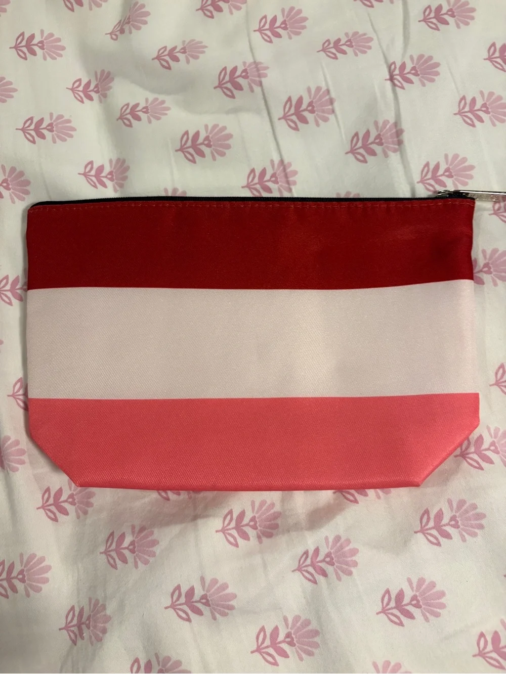 kate spade Clinique Hello Gorgeous Striped Tote & Pouch - Pink, White, Red